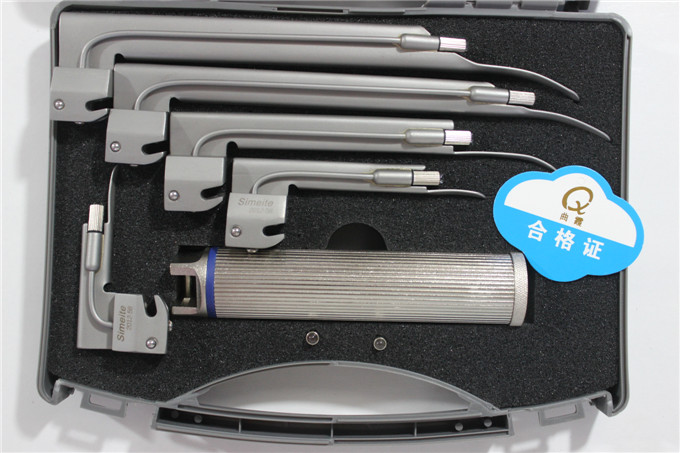 成人儿童灯泡全钛钢麻醉咽喉镜